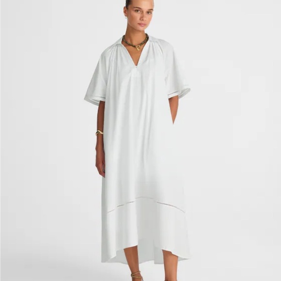 Madewell Poplin Splitneck Midi Shirtdress - Picture 2 of 7